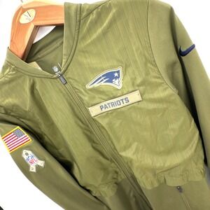 Nike Patriots Salute to Service Jacket Men's M Olive Hybrid Full Zip NFL Camo